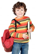 Picture of a boy ready for school